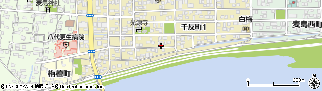 熊本県八代市千反町周辺の地図