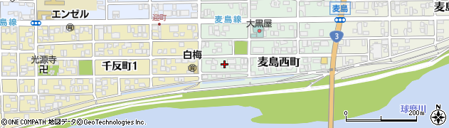 熊本県八代市麦島西町15周辺の地図