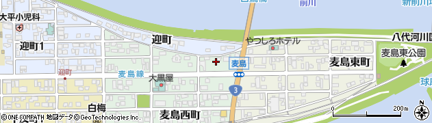 熊本県八代市麦島西町1周辺の地図