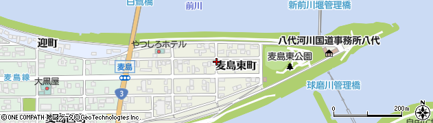 熊本県八代市麦島東町周辺の地図