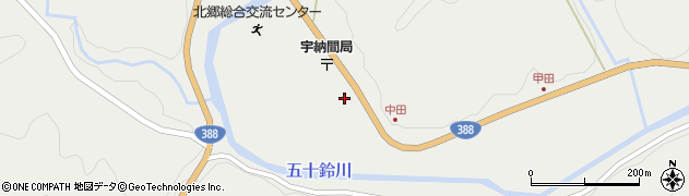 宮崎県美郷町（東臼杵郡）北郷宇納間周辺の地図