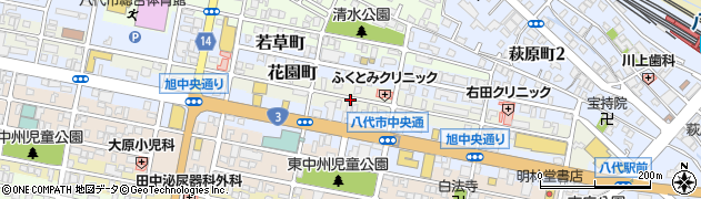 熊本県八代市花園町周辺の地図