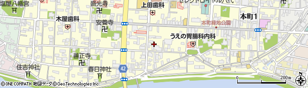 熊本県八代市本町周辺の地図