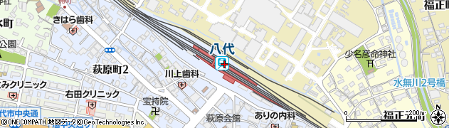 熊本県八代市周辺の地図