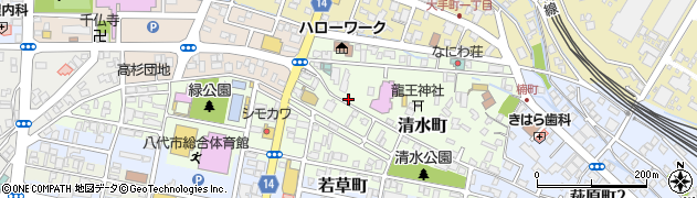 熊本県八代市清水町2-50周辺の地図