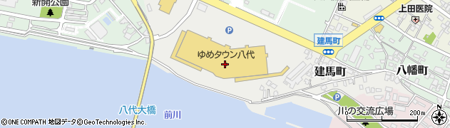 ユニクロゆめタウン八代店周辺の地図