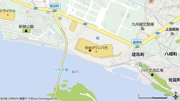 〒866-0045 熊本県八代市建馬町の地図