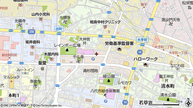 〒866-0854 熊本県八代市新町の地図