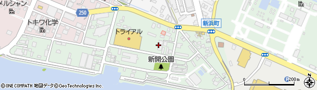 熊本県八代市新開町周辺の地図