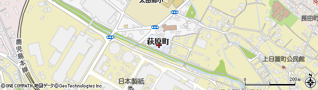熊本県八代市萩原町周辺の地図