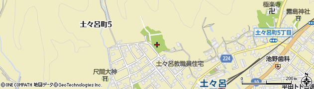 土々呂町街区公園周辺の地図