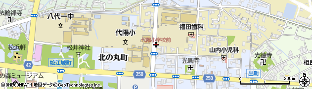 代陽小学校前周辺の地図