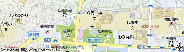 熊本県八代市北の丸町周辺の地図