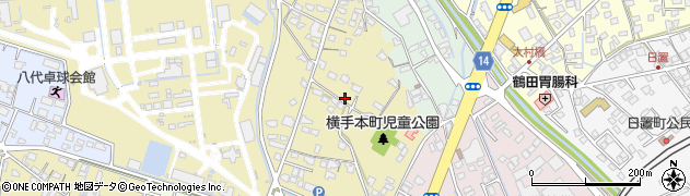 熊本県八代市横手本町周辺の地図