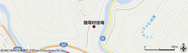 宮崎県東臼杵郡諸塚村周辺の地図