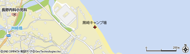 黒崎海水浴場・キャンプ場周辺の地図