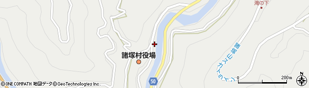 諸塚郵便局周辺の地図