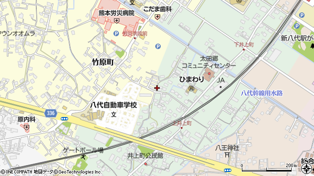 〒866-0825 熊本県八代市井上町の地図