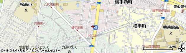 熊本銀行松江通支店周辺の地図
