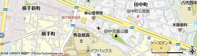 熊本県八代市田中町588周辺の地図