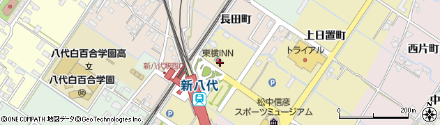 東横ＩＮＮ新八代駅前周辺の地図