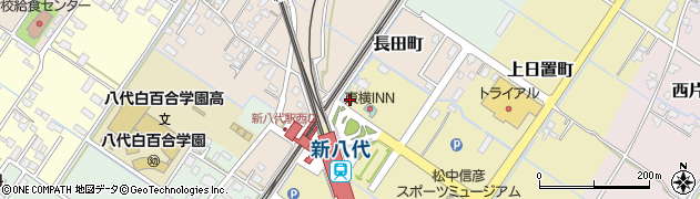 ニッポンレンタカー新幹線新八代駅営業所周辺の地図
