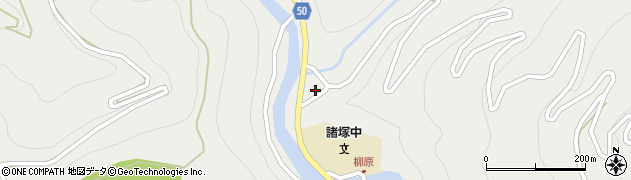 諸塚村林業総合センター周辺の地図