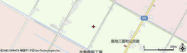 熊本県八代市郡築三番町周辺の地図