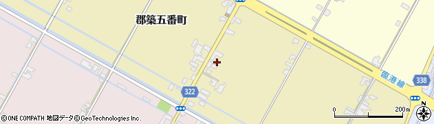 熊本県八代市郡築五番町42周辺の地図