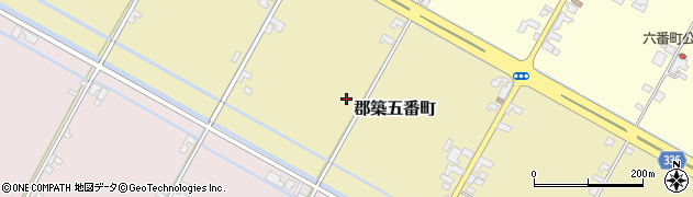 熊本県八代市郡築五番町周辺の地図