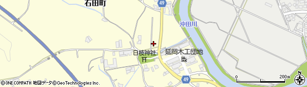 宮崎県延岡市石田町周辺の地図