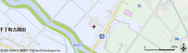 熊本県八代市千丁町古閑出624周辺の地図