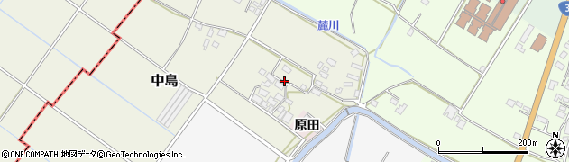 熊本県氷川町（八代郡）中島周辺の地図
