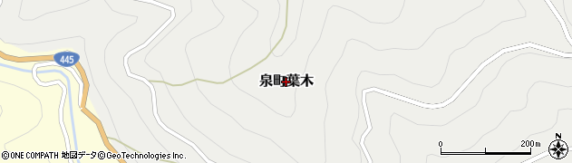 熊本県八代市泉町葉木周辺の地図