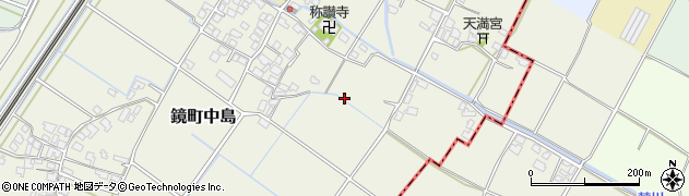 熊本県八代市鏡町中島周辺の地図