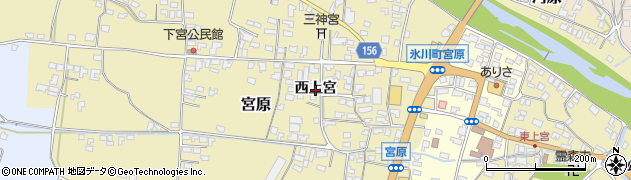 熊本県氷川町（八代郡）西上宮周辺の地図