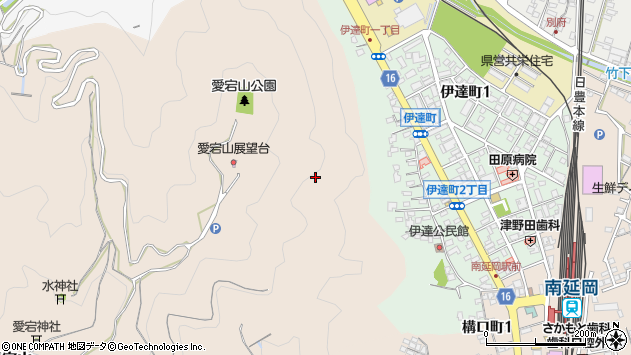 〒882-0871 宮崎県延岡市愛宕山の地図