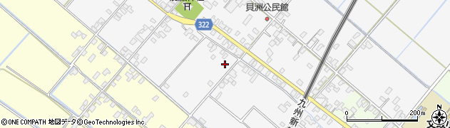 熊本県八代市鏡町貝洲周辺の地図