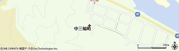 宮崎県延岡市中三輪町周辺の地図