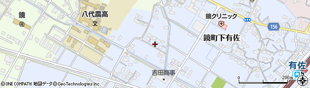 熊本県八代市鏡町下有佐621周辺の地図