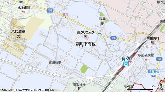 〒869-4212 熊本県八代市鏡町下有佐の地図