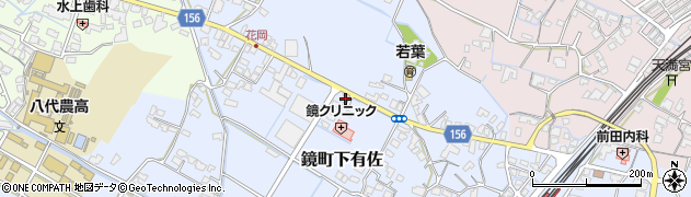 熊本県八代市鏡町下有佐447周辺の地図