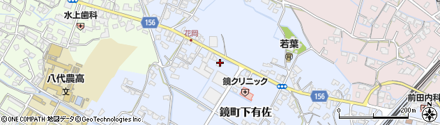 熊本県八代市鏡町下有佐442周辺の地図