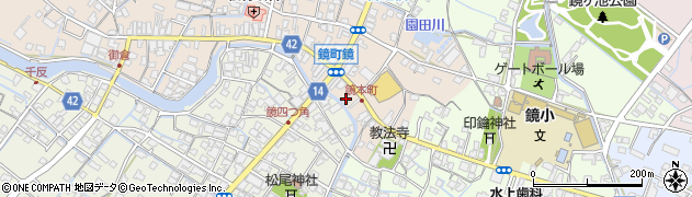 熊本銀行鏡支店周辺の地図
