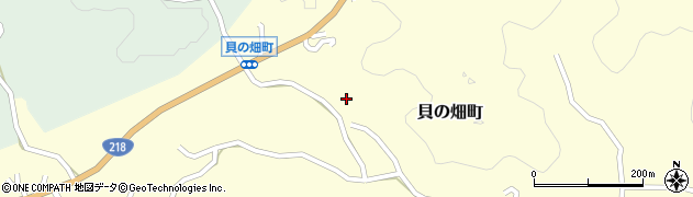 宮崎県延岡市貝の畑町周辺の地図