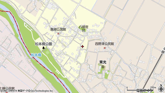 〒869-4814 熊本県八代郡氷川町島地の地図
