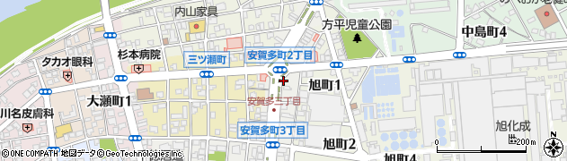 宮崎県延岡市安賀多町周辺の地図