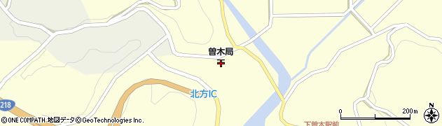 曽木郵便局周辺の地図