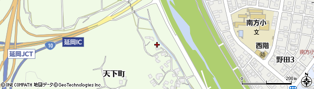 宮崎県延岡市天下町157周辺の地図