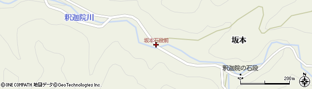 坂本石段前周辺の地図